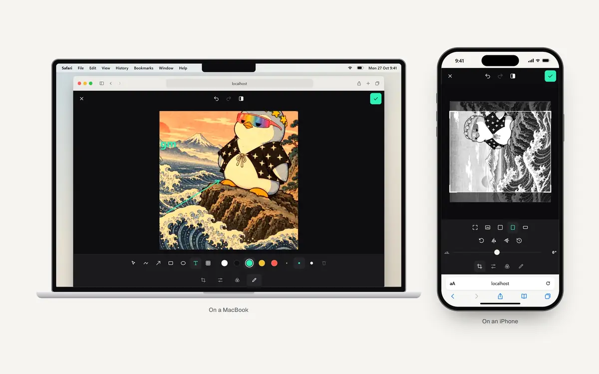 Holding compare shows the original picture until it is let go
